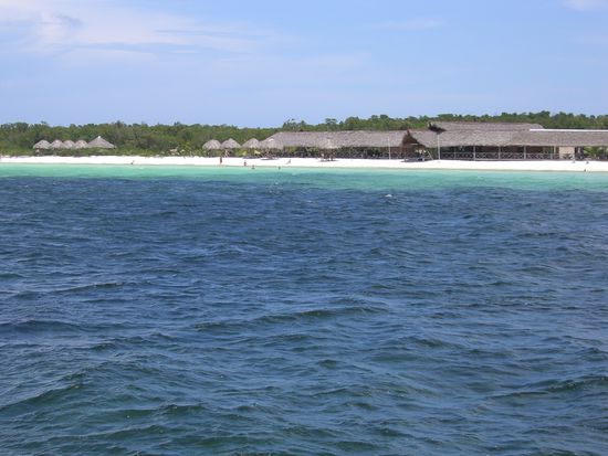 Anfahrt auf Cayo Blanco
