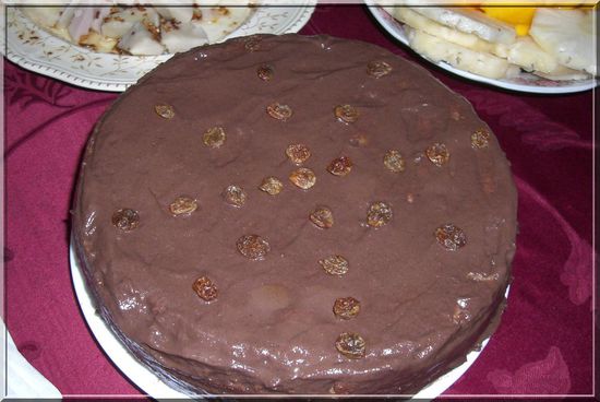 Schokokuchen mit Rosinen
