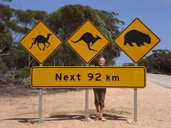 Bevor es ueber die Nullabor los ging musste ich natuerlich noch dieses typische Touri-Foto haben...