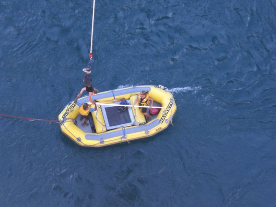 Zum Glueck kam dann das Rettungsboot!