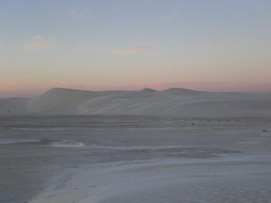 Sonnenuntergang ueber den Sandduenen...