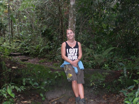 Heute beim wandern (war echt ganz schoen steil...), aber das war noch am Anfang...