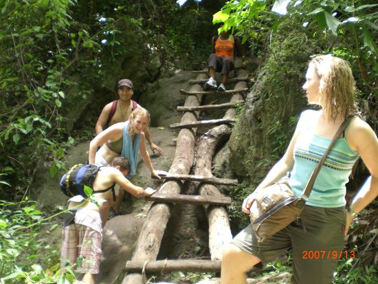 Auch der Abstieg war nicht ganz ohne...
Aber Spass hatten wir trotzdem...