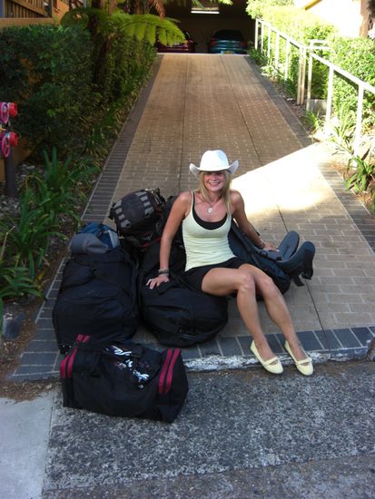 Um die Freigepäckgrenze nicht zu überschreiten, hatten wir bereits ein Paket nach Melbourne vorgeschickt!