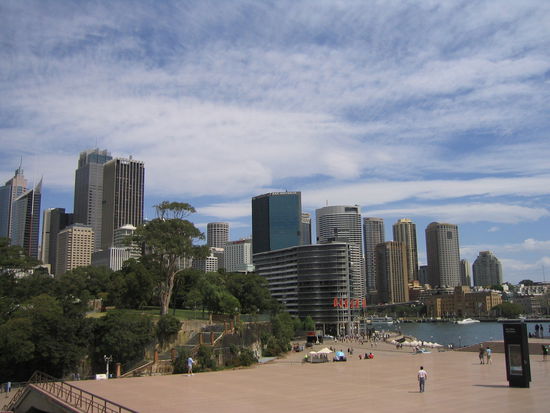 Skyline Circular Quay mit angrenzenden Royal Botanic Gardens