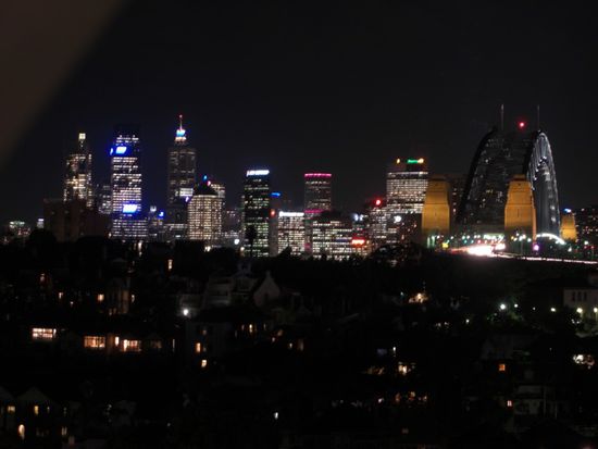 North Sydney - unser Ausblick bei Nacht