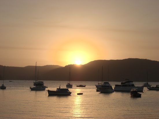 Sonnenuntergang am Palm Beach Wharf