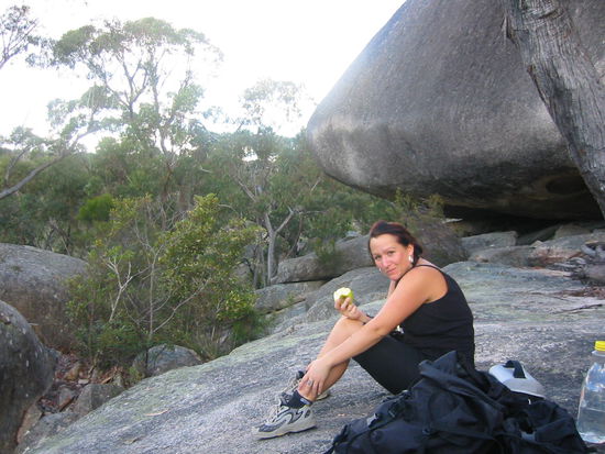 Kleine Pause nach 5 km Buschmarsch