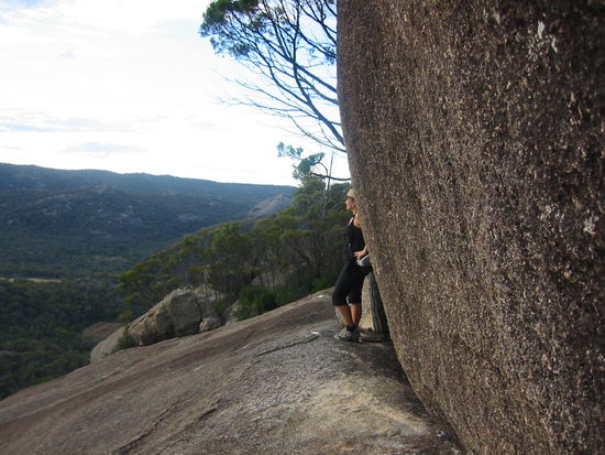 Der Ausblick in dieser Position war echt respekteinflössend, wollte Tascha eigentlich zu einer Rolle vorwärts überreden