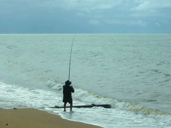 Angeln bei Wind und Wetter