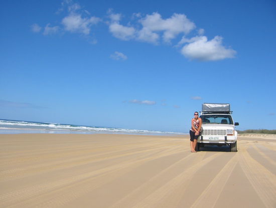 Fotoshooting mitten auf dem Highway