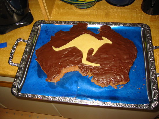 Abschiedskuchen (Tasmanien wurde schon verspeist)