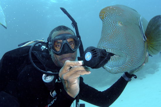 Tauchinstructor leistet Erste-Hilfe