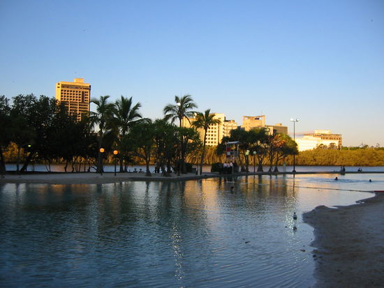Southbank-Lagune bei kühler Brise
