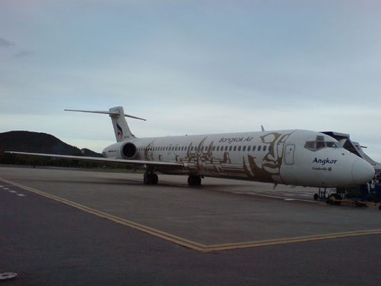 Unser Flugzeug nach Bangkok.