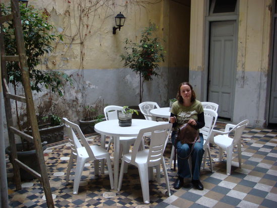 Im Patio unseres "Zuhauses"