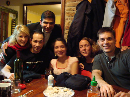 Gemuetlicher Abend bei Sarah, links im Bild