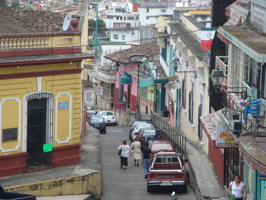 Eine Gasse in Xalapa