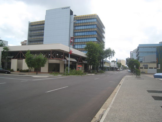 Mitchell Street in Darwin (Stadtzentrum, Hauptstrasse) und kein Mensch zu sehen!