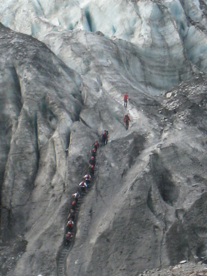 Da sieht man wie maechtig der Gletscher ist