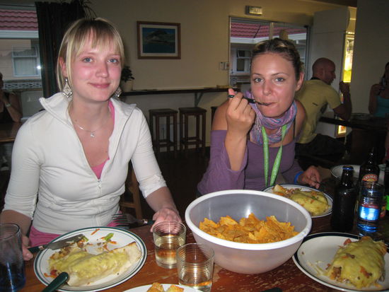 Femke (Holland) und ich beim schlemmen!Mhhmm! 