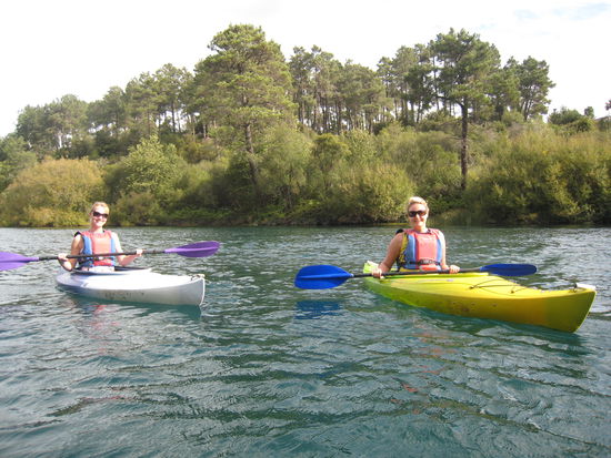 Femke und ich beim Wichtigtun
