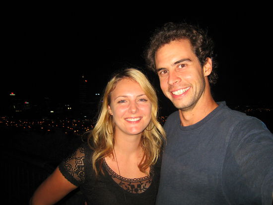 Ich und Todd im Kingspark mit Blick auf Perth