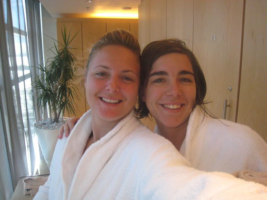 Ich und Ciara im Spa