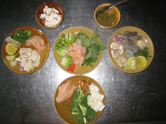 Frische Zutaten - nicht fertig