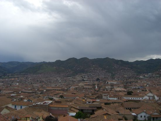 Der Ausblick aus unserem Hostal