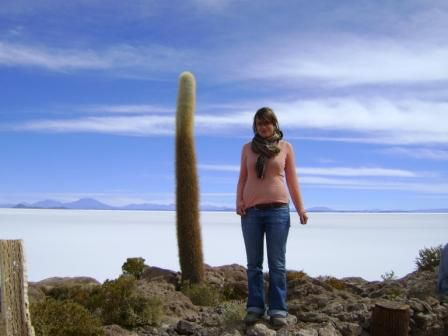 Ich mit der Salar im Hintergrund