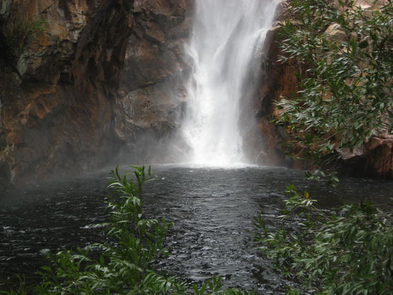 Der zweite Schwimmwasserfall/see