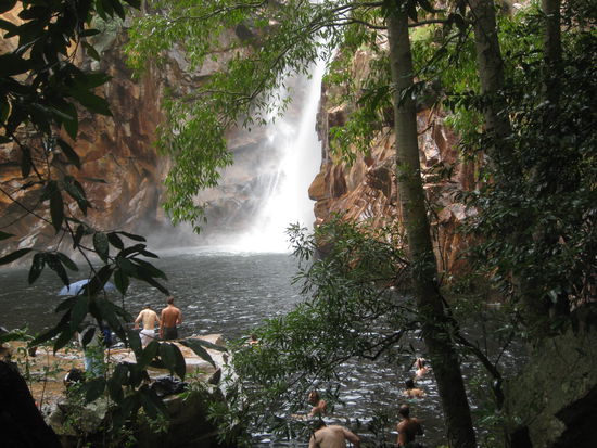 Der dritte Schwimmwasserfall/see