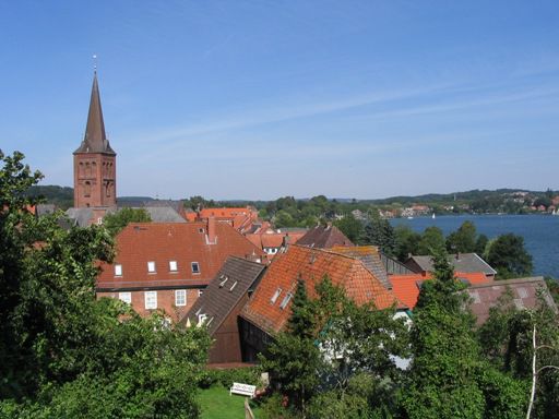 Plön von oben, rechts der Plöner See