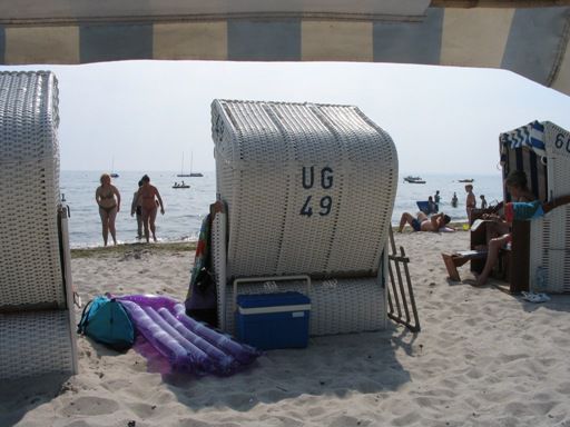 Blick aus dem Strandkorb