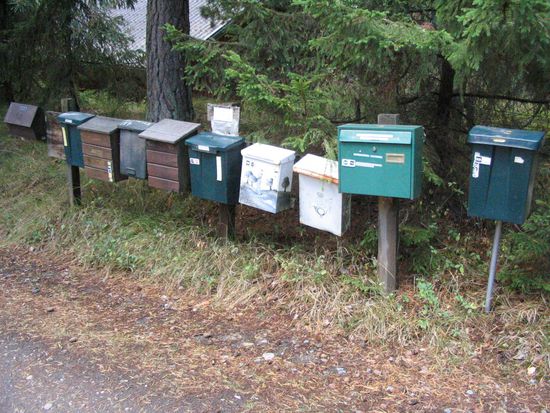 Briefkästen, bestückt werden sie nur in den Sommermonaten!!!