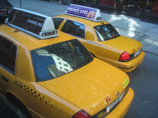 die gabs überall: Taxis