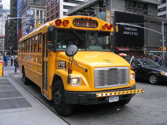 Schulbus, innen nicht sehr bequem