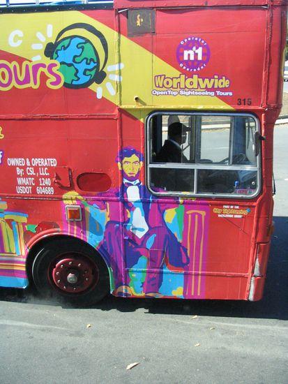 Lincoln auch auf dem Bus