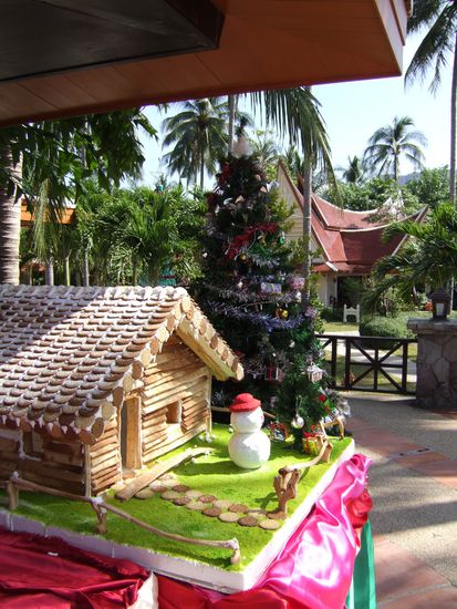 Mit viel liebe zum Detail dekoriertes Kekshaus!