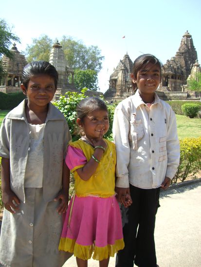 Kinder in Khajuraho