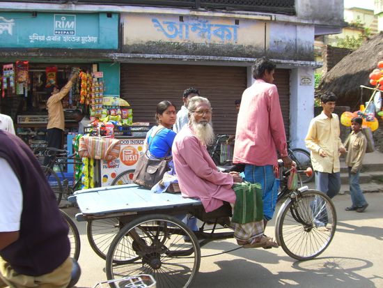 Eine weitere Version der Fahrradrikscha