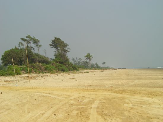 ein Teil des 12 km lange Sandstrandes