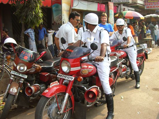 Die "Polizei-Royal Enfield" - So, oder so ähnlich soll unsere auch einmal aussehen.