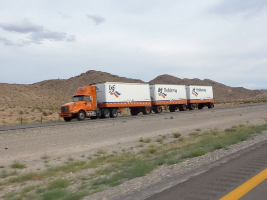Tja, solcher Trucks sieht man bei uns nicht. Weit würden die bei unseren kurvigen Straßen auch nicht kommen - vermute ich mal.