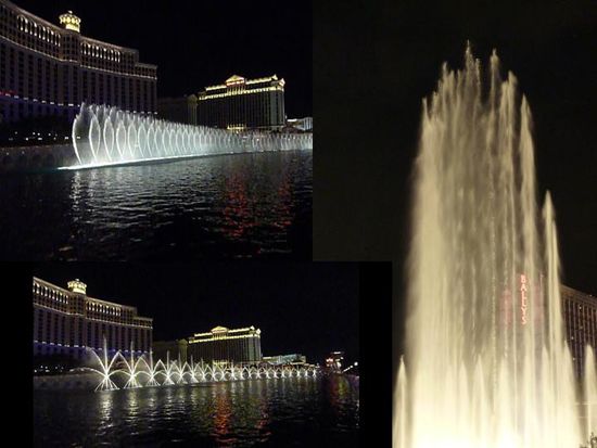 Vor dem Bellagio findet bis Mitternacht alles 15 bis 30 Minuten ein Wasserballett statt - TRAUMHAFT SCHÖN !!