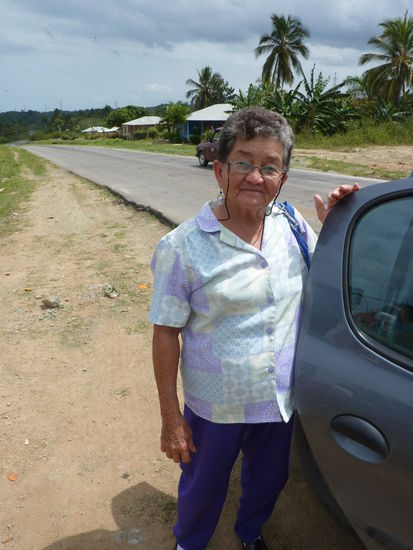 Diese Omi war sicher unsere älteste Stopperin, die wir mitgenommen haben.