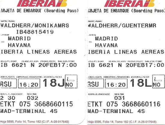 Unsere neuen Boarding-Pässe !!