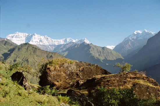 Die Eisberge des Daulaghiri Himal