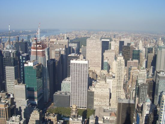 Downtown Manhattan und im Hintergrund der Central Park